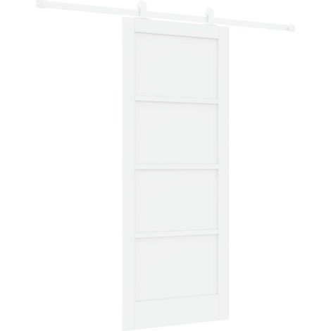 Maison Exclusive - Schiebetür Weiß 83 x 202 cm Massives Kiefernho
