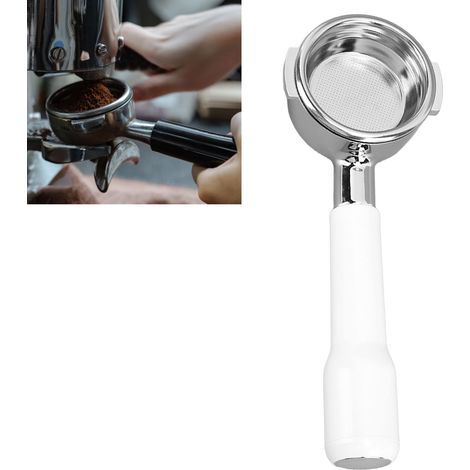 Aibao E61 58-mm-Einschichtfilter für doppelten Espresso, bodenloses C2-Format, weißer Kunststoff (1/5)