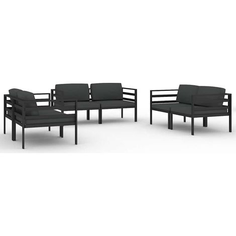 Maison Exclusive - 6-tlg. Garten-Lounge-Set mit Kissen Aluminium (1/5)