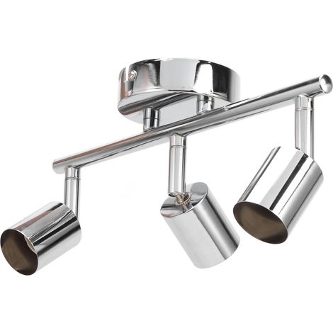 Base pour projecteur sur rail LED à 3 LED, réglable et orientable, avec 3 positions d'éclairage, idéale pour chambre, salle à manger, salon ou centre commercial. (1/5)