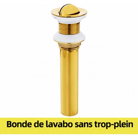 Bonde lavabo cuivre doré à clapet basculant sans trop-plein 031 20 × 6 × 6 cm 400 g – Livraison gratuite (1/4)