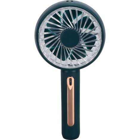 Ventilateur portable mini à quatre vitesses, compatible avec les téléphones portables, idéal pour le bureau (vert). (1/5)