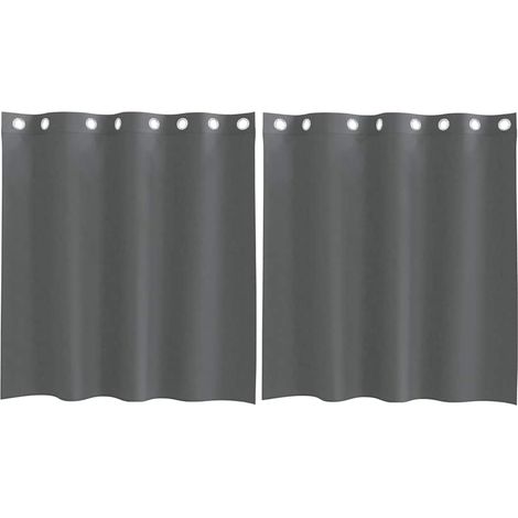 Maison Exclusive - Tende in Voile con Occhielli 2 pz Grigio Scuro 140x140 cm