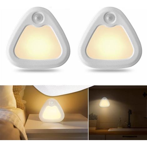 Luce con sensore di movimento per interni, 60 lm, LED, a batteria, per il montaggio ovunque in corridoi, scale, ingressi (confezione da 3)