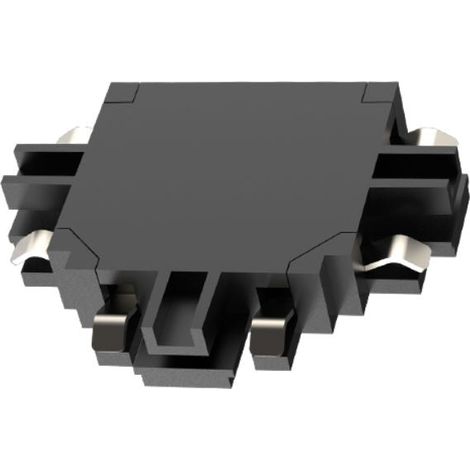 Conector en T para Mini Carril Magnético de Superficie – Negro