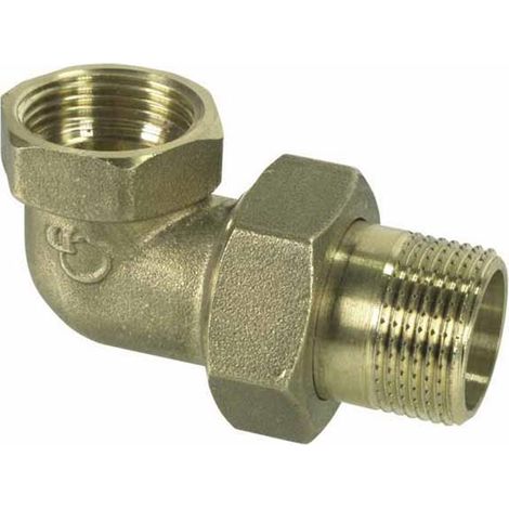 RACCORDO ANGOLARE IN OTTONE 3/4"" F/M