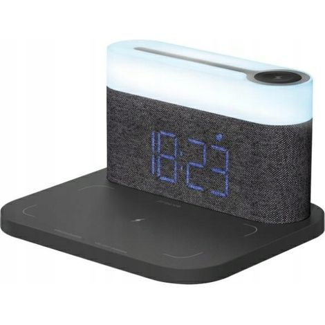 Lámpara de escritorio LED con cargador inductivo. Funciona de día y de noche, silenciosa. (1/4)
