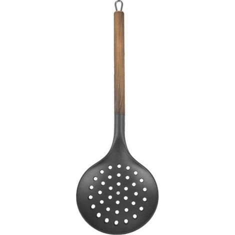Écumoire - 35x11 cm - Poignée Bois - Compatible Revêtements Antiadhésifs - 1 Pièce (1/3)