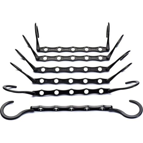 Lot de 10 Cintres Magiques Organisateur de Noir 38CM Cintre Garde-Robe Rangement pour Vêtements Gain de Place dans les Placard (1/4)