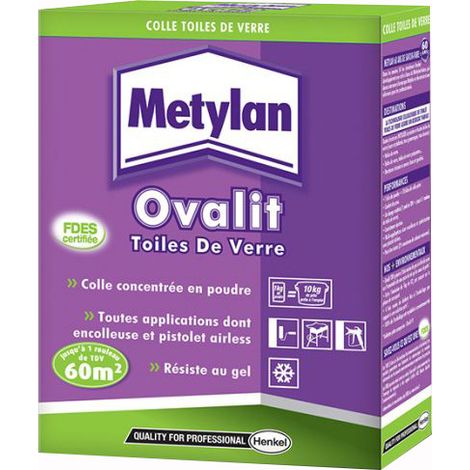 4 Colla Ovalit Toile di Vetro 1kg - Metylan