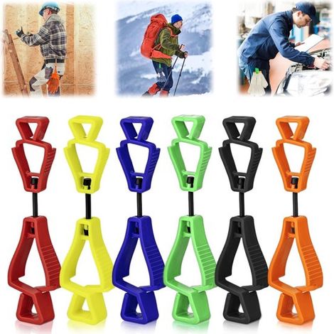 Pinces de suspension pour équipement pinces de rangement mousquetons pince double face (12,8 x 3,2 cm plusieurs couleurs) (1/5)