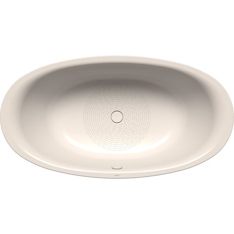 Ellipso Duo Oval Badewanne pergamon Perl-Effekt Antislip 190x100cm
