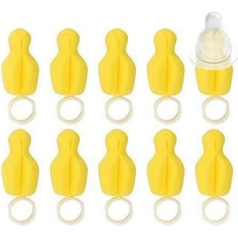 Brosse de Nettoyage,10 PCS Sponge Nettoyer Brouste De Biberon Brosse d'alimentation Brosses Brosses De La Bouteille De Petit Outil (1/4)