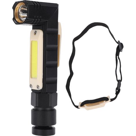 Torcia a LED pieghevole ricaricabile tramite USB con 5 modalità, fascia per la testa e magnete – Alluminio, 13,5 cm (1/5)