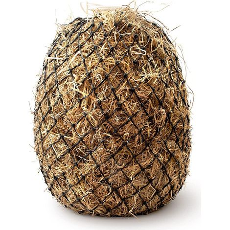 Hay Bag - Slow Feed Hay Net for Horses - Hanging Feeder for Stall Trailer Travel - 110 cm - Black (1/5)