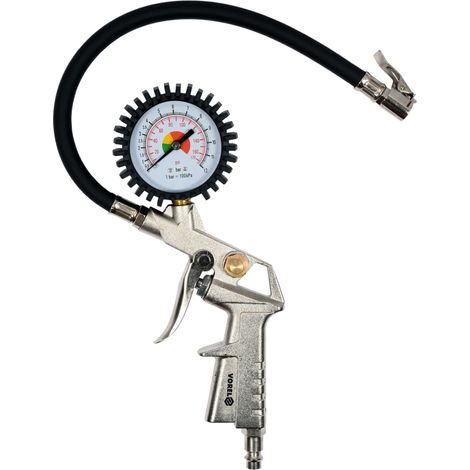 VOREL 81650 - inflado de neumáticos pistola con manómetro (1/4)