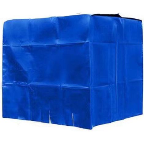 Schutzhülle für 1000-Liter-IBC-Wassertank, staubdicht, UV-beständig und regendicht, 120 x 100 x 116 cm (blau) - Crezuo