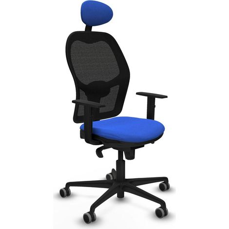 piqueras-y-crespo Silla Jorquera azul con reposacabezas fijo