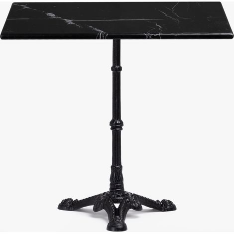 Sklum – Table de bar en marbre Roma – Base en fer vintage – Dimensions 72x60cm – Pour intérieur et extérieur sous protection
