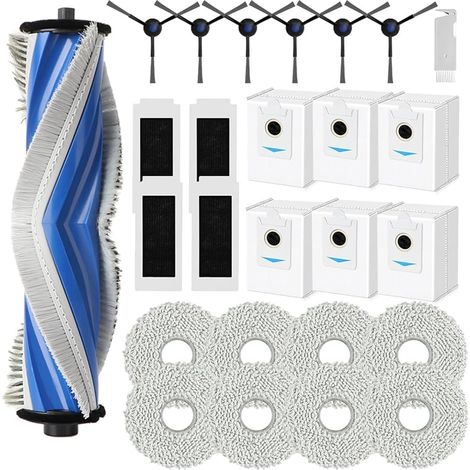 FOREHILL Accessoires de Rechange pour Ecovacs Deebot T30S Pro/ T30S, Pice de Remplacement avec 1 Brosse Principale, 8 Serpillre, 6 Sac Poussire, 6 Brosses Latrales, 4 Filtres HEPA (1/5)