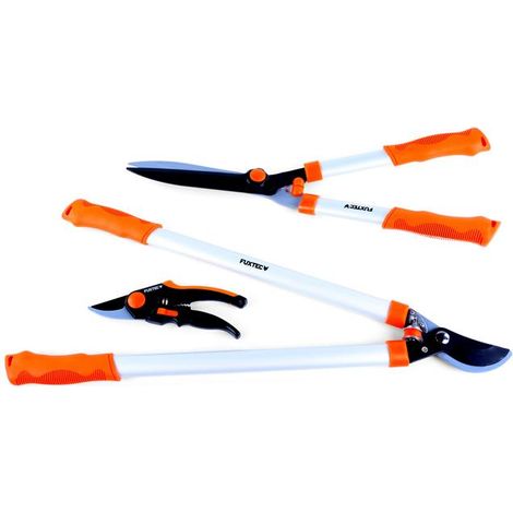 FUXTEC Scheren Premium 3er Set - Astschere, Rebschere und Heckenschere