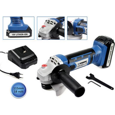 Trade Shop - Smerigliatrice Angolare A Batteria 18v Ricaricabile A Litio Flex Disco 115 Mm -