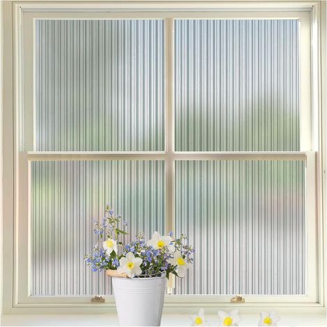 Film de confidentialité pour fenêtre, opaque, anti-UV, électrostatique, sans colle, pour maison, bureau, salle de bain et chambre, 40 x 200 cm (1/5)