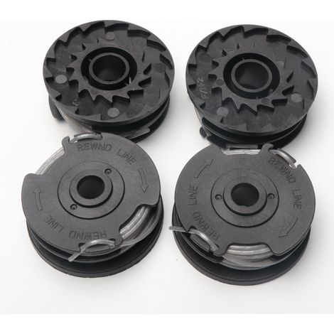 Compatible avec les tondeuses Greenworks : Kit de capuchon de bobine gris 2900719 — Accessoire pour fil de coupe-bordures et tondeuse à gazon, E
