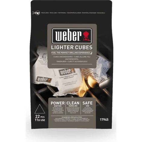 WEBER Cubetti Accendifuoco Ecologici per Barbecue - Confezione 22 pz