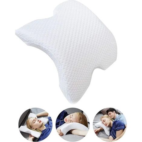 Oreillers en Mousse à mémoire Multifonction, Repos de Bras de dormeur latéral soulager la Pression cervicale, Couple câlin Oreiller (1/5)
