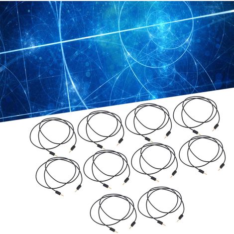 J70001 Testkabel mit 2-mm-Bananensteckern, vergoldet, und einer 2-mm-Verlängerung am Ende. Erhältlich im 10er-Pack, schwarz. (1/5)