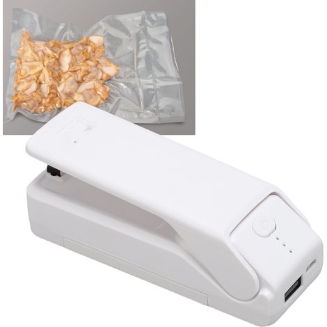 Mini-Beutelversiegler mit wiederaufladbarem 1200-mAh-Akku, 3 Temperaturstufen und Heizstreifen – Lebensmittelbeutelversiegler für Kekse und Snacks (1/5)