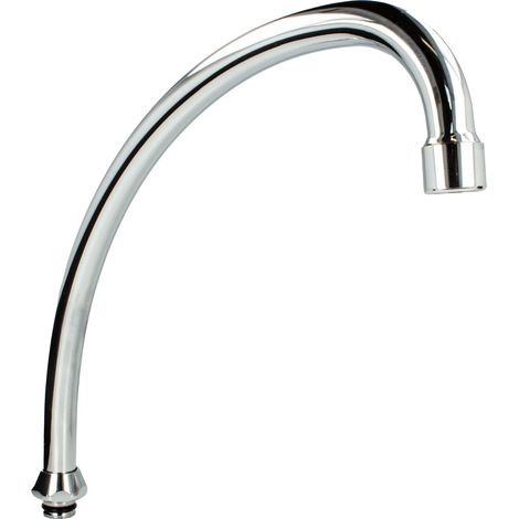 tecuro HU-Auslauf für Stand- und Wandarmaturen Edelstahl verchromt - 250 mm (1/5)