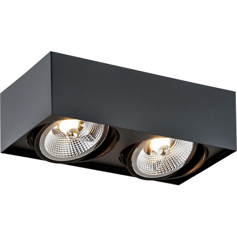 [GEBRAUCHT] B-Ware Euluna Deckenstrahler Ronda Deckenlampe Lampe Leuchte Zweiflammig Gu10 Schwarz
