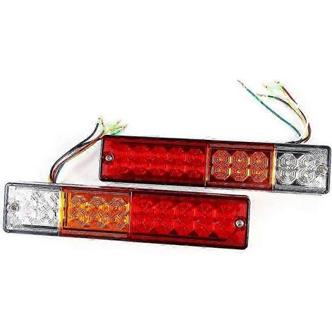 Lot de 2 feux arrière à LED pour clignotants, remorques, caravanes et autres véhicules utilitaires (24 V). Qualité exceptionnelle. (1/5)