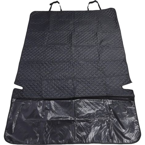 Doublure de Coffre pour SUV pour Chiens, Tapis de Coffre Imperméable pour Animaux de Compagnie avec Rabat de Pare-Chocs, Housse de Protection pour Siège Arrière de Voiture pour SUV et (1/4)
