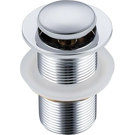 Bonde d'évier avec trop-plein, Bonde universelle avec clapet anti-retour pour lavabo, Bonde d'évier avec trop-plein (sans trou) (1/3)