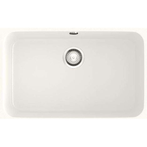 POALGI Fregadero de cocina 1 seno 70x40cm bajo encimera blanco RocStone Modelo Gandia (1/2)