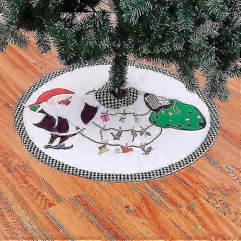 Adornos navideños de 90 cm, figura de anciano de dibujos animados, falda blanca para árbol, accesorios de decoración para escenas. (1/4)