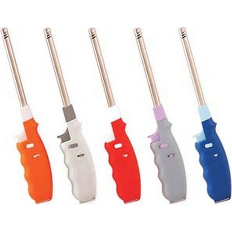 12BL ACCENDIGAS A FIAMMA FLICKER - cm.25, colori assortiti