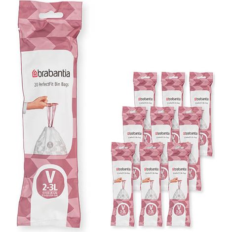 Brabantia PerfectFit Bags V 2-3 litre Multipack of 200 bags