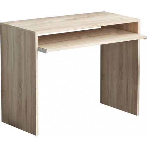 Scrivania Porta Pc Perry Quercia Chiaro 90x45x74 h cm in Truciolare bilaminato Marrone (1/3)