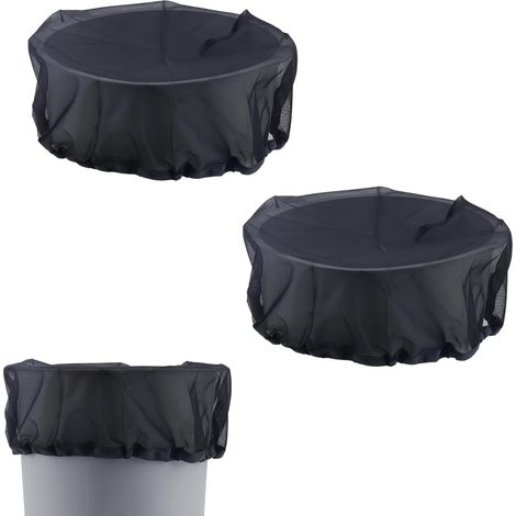 2pcs Housses pour Récupérateur d'eau de Pluie, 60cm Maille Fine Filtre Seau Récupération d'eau avec Cordon de Serrage Filet pour l'Extérieur et Le Jardin Protège des Feuilles et des Débris (1/5)