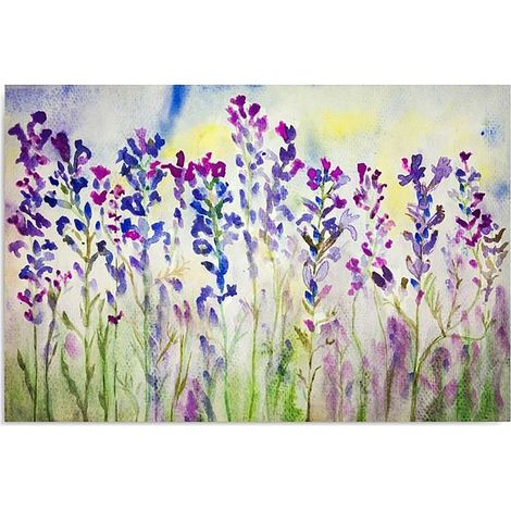 Tableau prairie fleurie 2 - 50 x 40 cm (1/5)