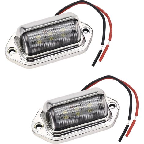 Adatto per luci targa a 6 LED da 12-24 V, luci per passerelle di ponti di navi, luci per camper e roulotte.