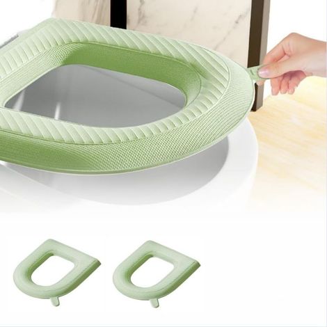 Set mit 3 dicken, wasserdichten EVA-Toilettensitzbezügen schnelltrocknende, waschbare Toilettensitzbezüge, geeignet für den Einsatz zu Hause und im Hotel. (1/5)