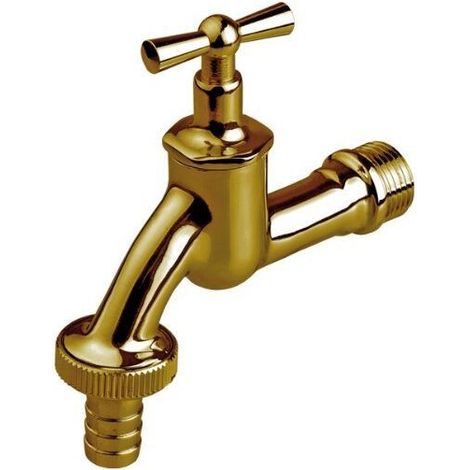 1/2" Robinet Jardin Laiton/Chromé Soupape Beau Regarder - 1/2" Robinet Jardin Laiton/Chromé Soupape Beau Regarder (1/3)