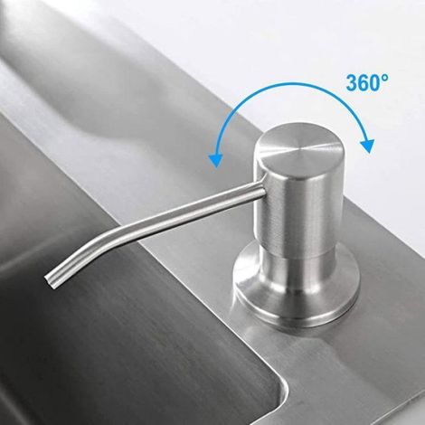 Distributeur De Savon - Acier Inoxydable 304 - 500 Ml - Pour Evier Cuisine - 1 Pièce (1/5)
