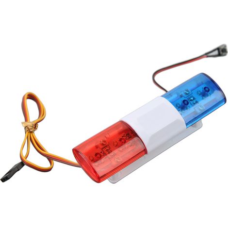 Hochwertige Simulation, helles Alarmlicht mit mehreren Modi für RC-Cars im Maßstab 1:8 und 1:10, abnehmbare blaue und rote LED. (1/5)