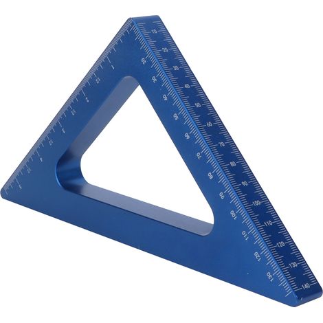 Équerre de menuiserie 90°, règle d'angle droit en alliage d'aluminium graduée, outil de bricolage précis pour mesures et traçage. (1/5)
